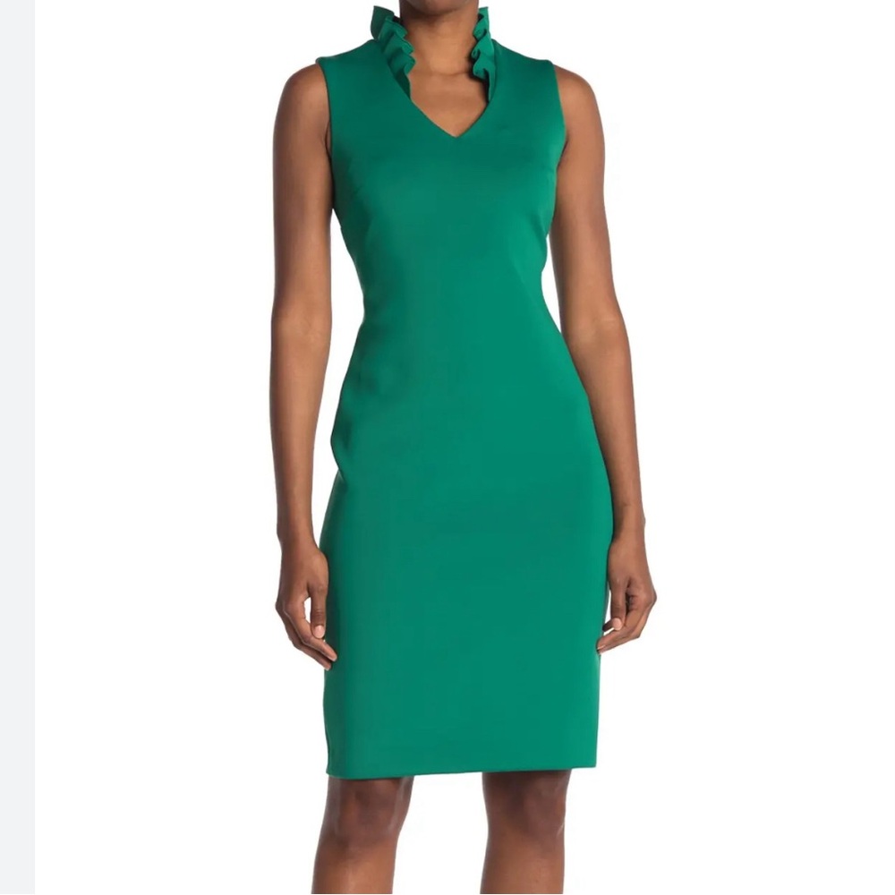 Calvin Klein Vibrant Green Midi Dress